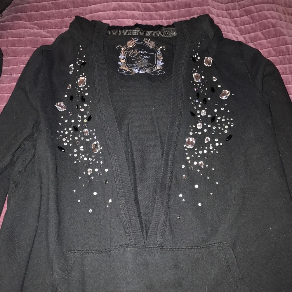 V neck with lots of bling