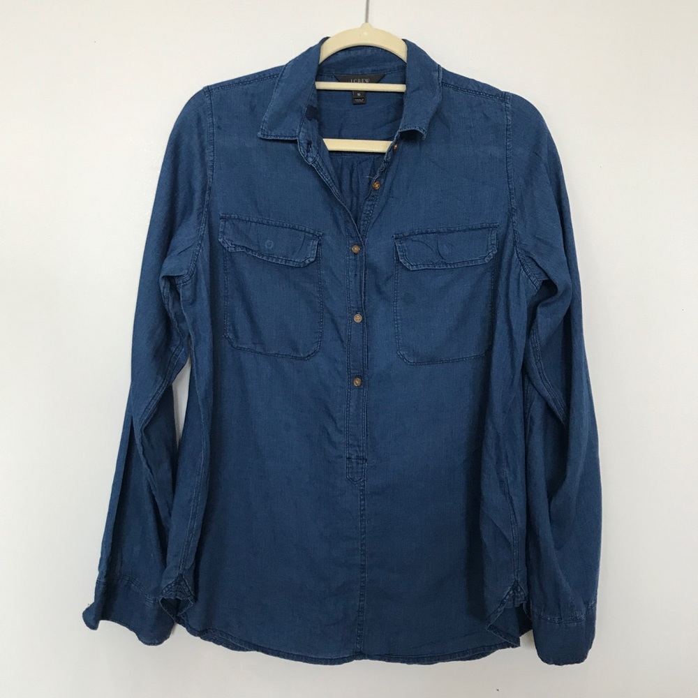 J. Crew lightweight chambray popover