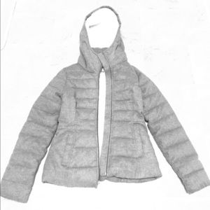Sherpa lined puffer jacket