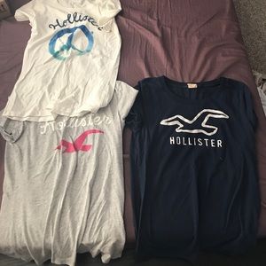 Three hollister shirts