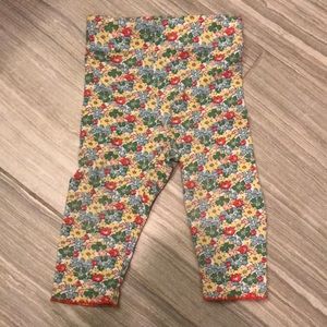 Mini Boden Floral Leggings 6-12 Mo