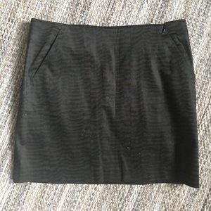 black & brown mini skirt