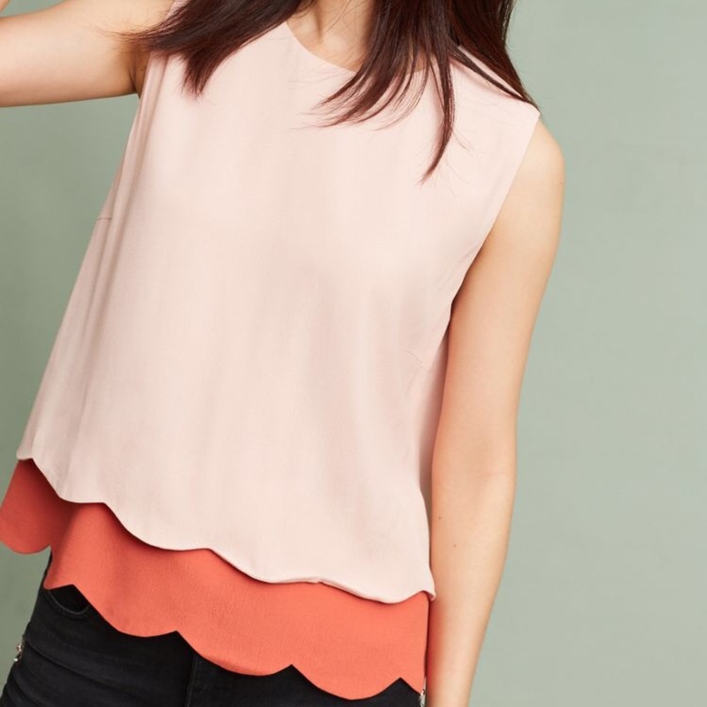 NWT Scalloped & Layered Tank