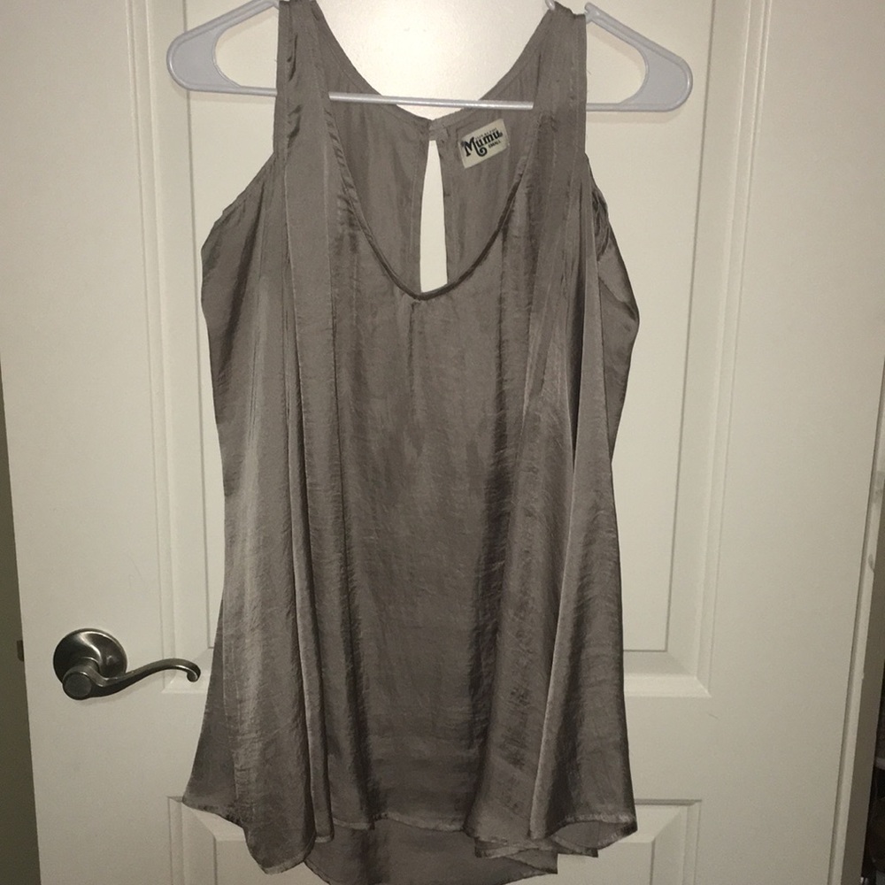 silk bell sleeve top