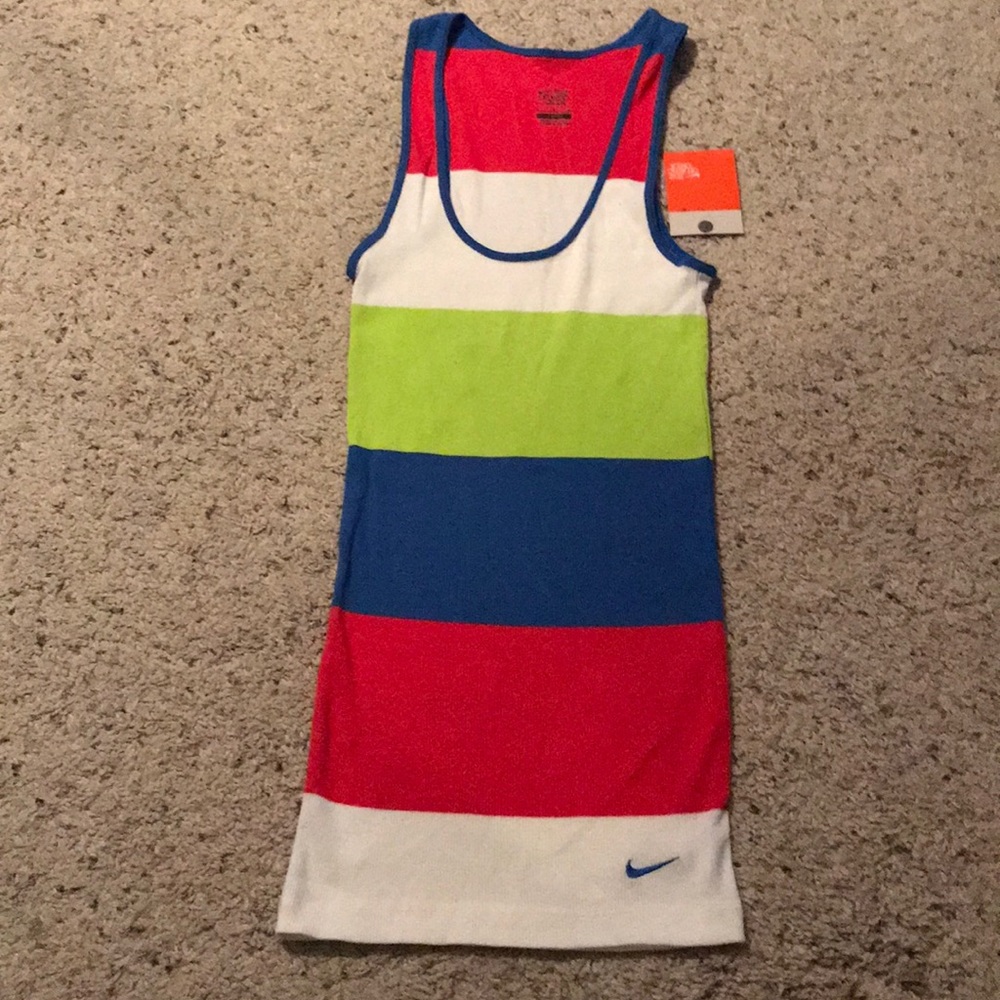 Nike Small Tank - Blue/Pink/White/Lime - NEW