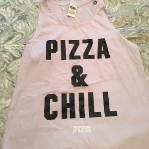 Pizza and Chill PINK Tank