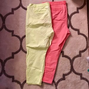 BUNDLE: 2 Pairs Gap Skinny Mini khakis