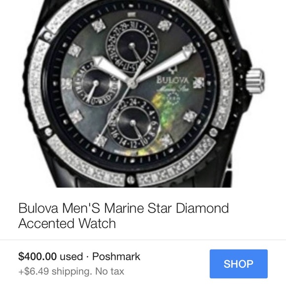 Bolova Black Diamond Marine Star watch