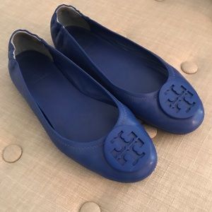 Tory Burch Minnie Cobalt Blue Flats
