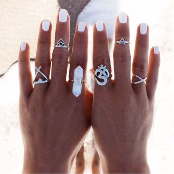 6pc boho ring set - Picture 2 of 6