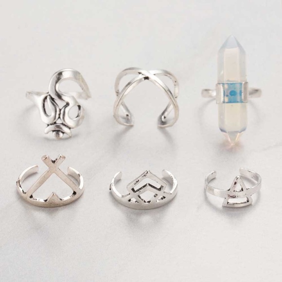 6pc boho ring set - Picture 5 of 6