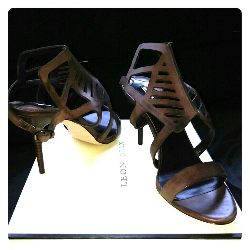 NEW Leon Max Limited Edition Leather Heel