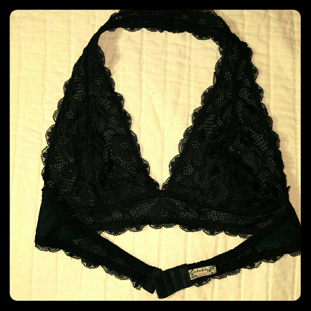 Free People Galloon Lace Haltter Bra