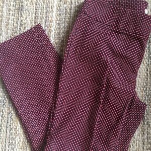 pink & navy cropped pant