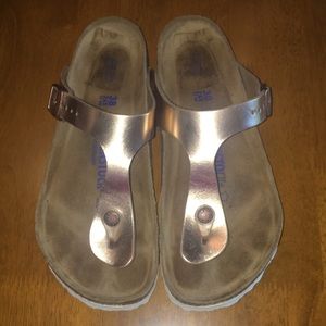 Rose Gold Birkenstock Gizeh