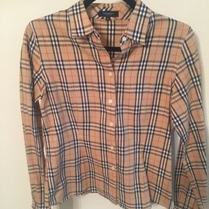 Burberry Plaid Cotton Button-Up Shirt