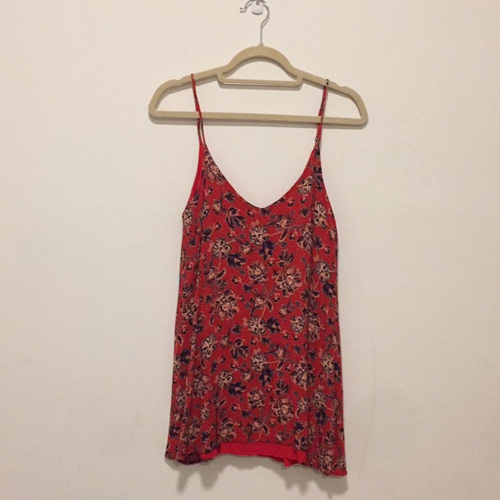 Urban Outfitters red floral mini dress