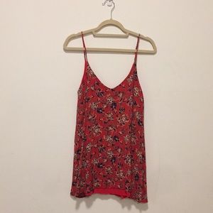 Urban Outfitters red floral mini dress