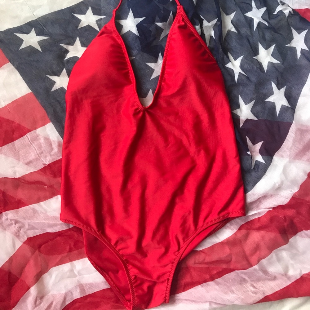 Brand new red one piece swimsuit!👙🌞