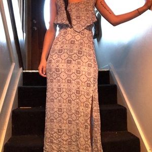 Long dress with slit on side
