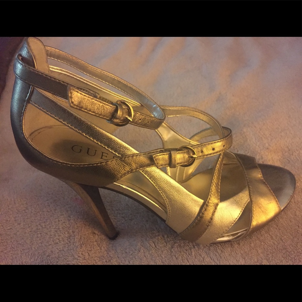 Guess - Gold Strappy Sandals