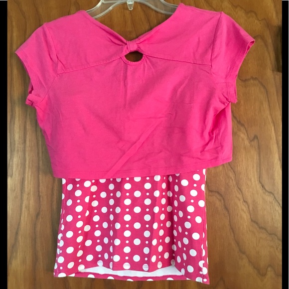 Hot Pink Polk-a-dot Tank and Shrug - Picture 2 of 5