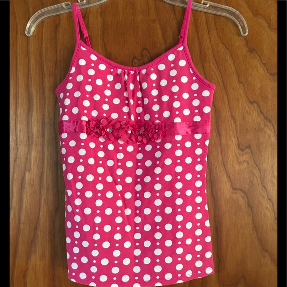 Hot Pink Polk-a-dot Tank and Shrug - Picture 3 of 5