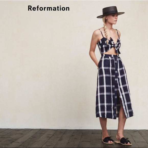 the reformation Dresses & Skirts - The Reformation Plaid Riley Dress