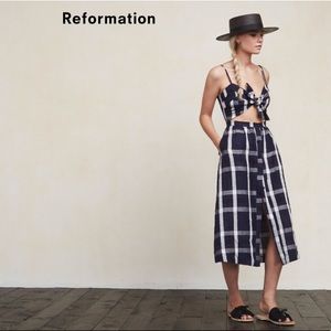 The Reformation Plaid Riley Dress