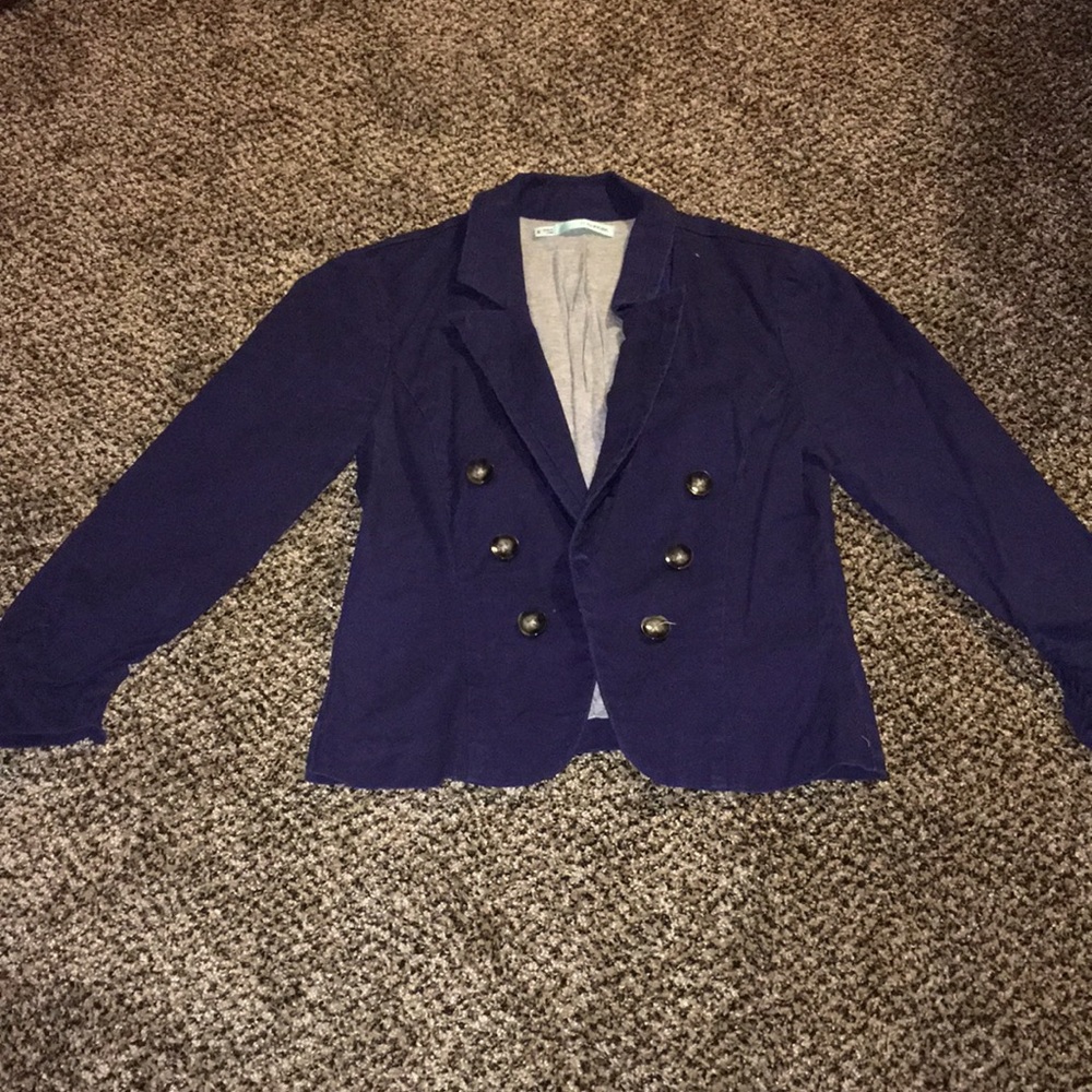 Maurices navy blue button up vest