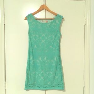 Turquoise Lace Dress