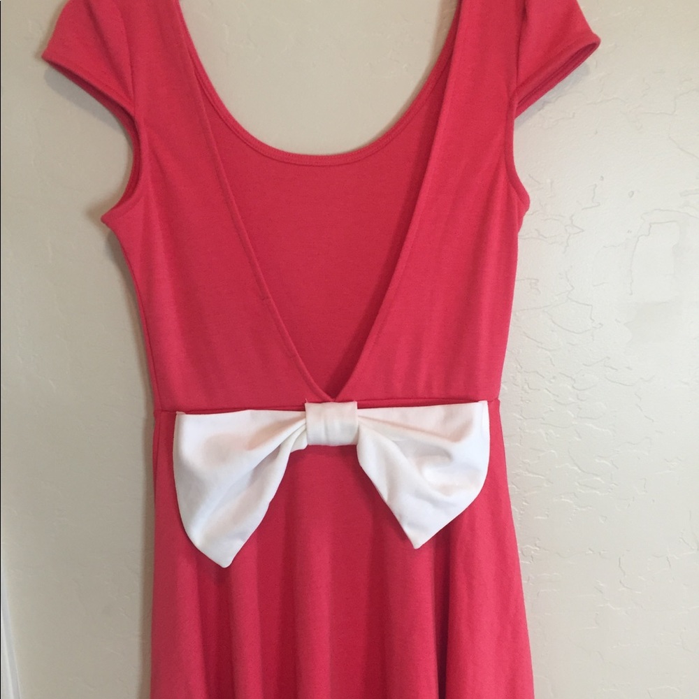 LuLu's open back dress with bow