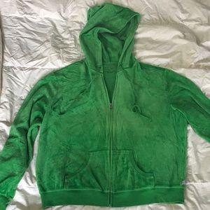 Green zip up hoodie