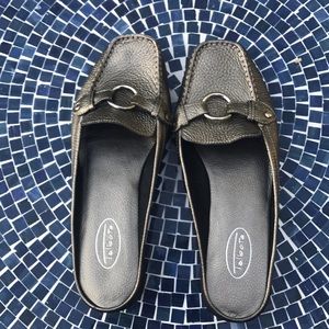 Nearly new Talbots bronze slides, size 8.5