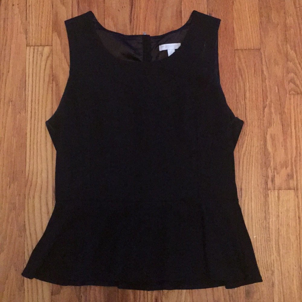 black peplum tank