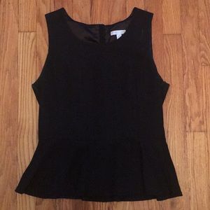 black peplum tank