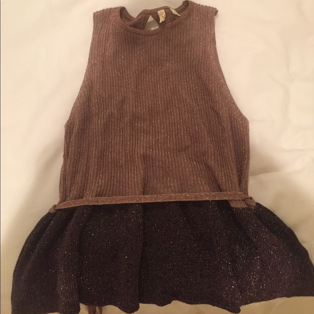Metallic Anthropologie Top NWOT