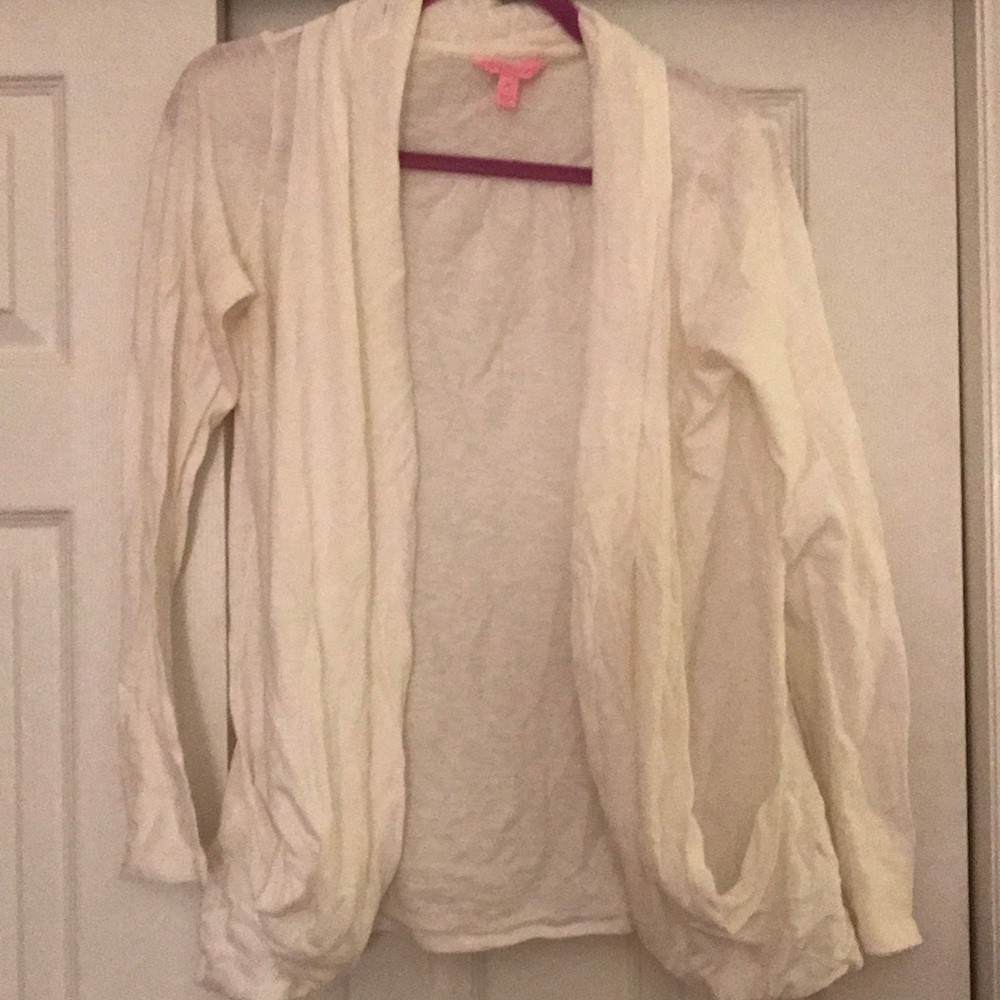 Lilly Pulitzer white cotton cardigan