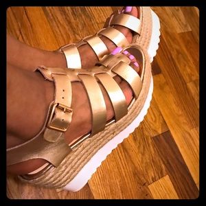 FINAL MARKDOWN —Gold Gladiator Sandals !! 💕
