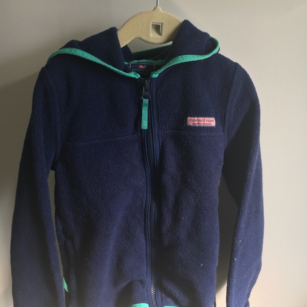 Fleece hooded jacket full zip