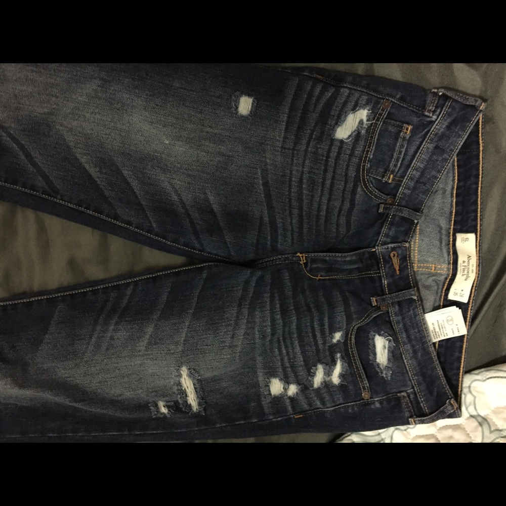 Dark Blue A&F Skinny Jeans