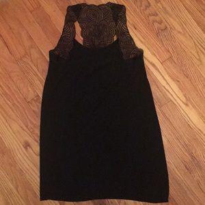 black mini dress
