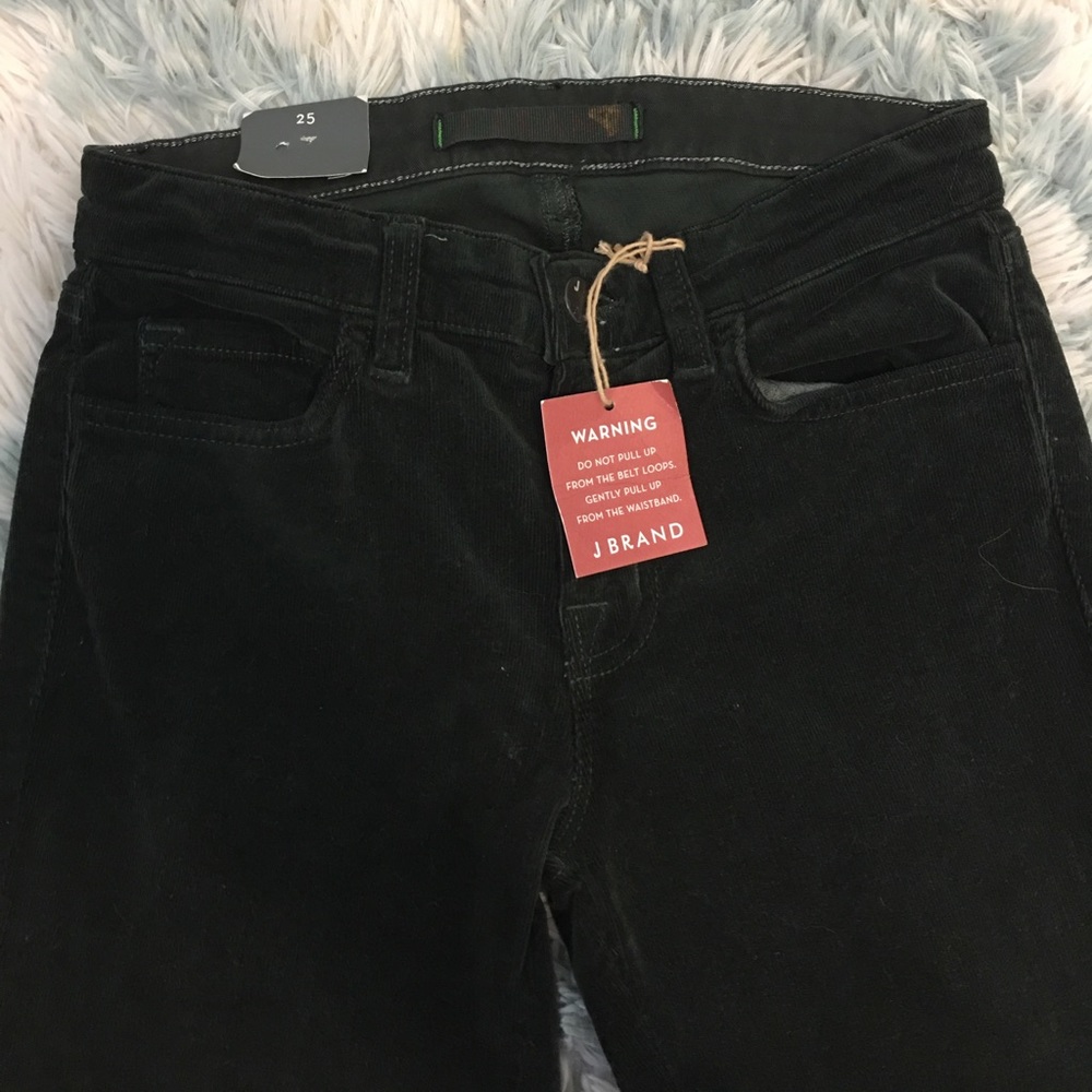J brand 25 corduroy green skinny jean pants