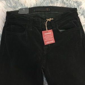 J brand 25 corduroy green skinny jean pants