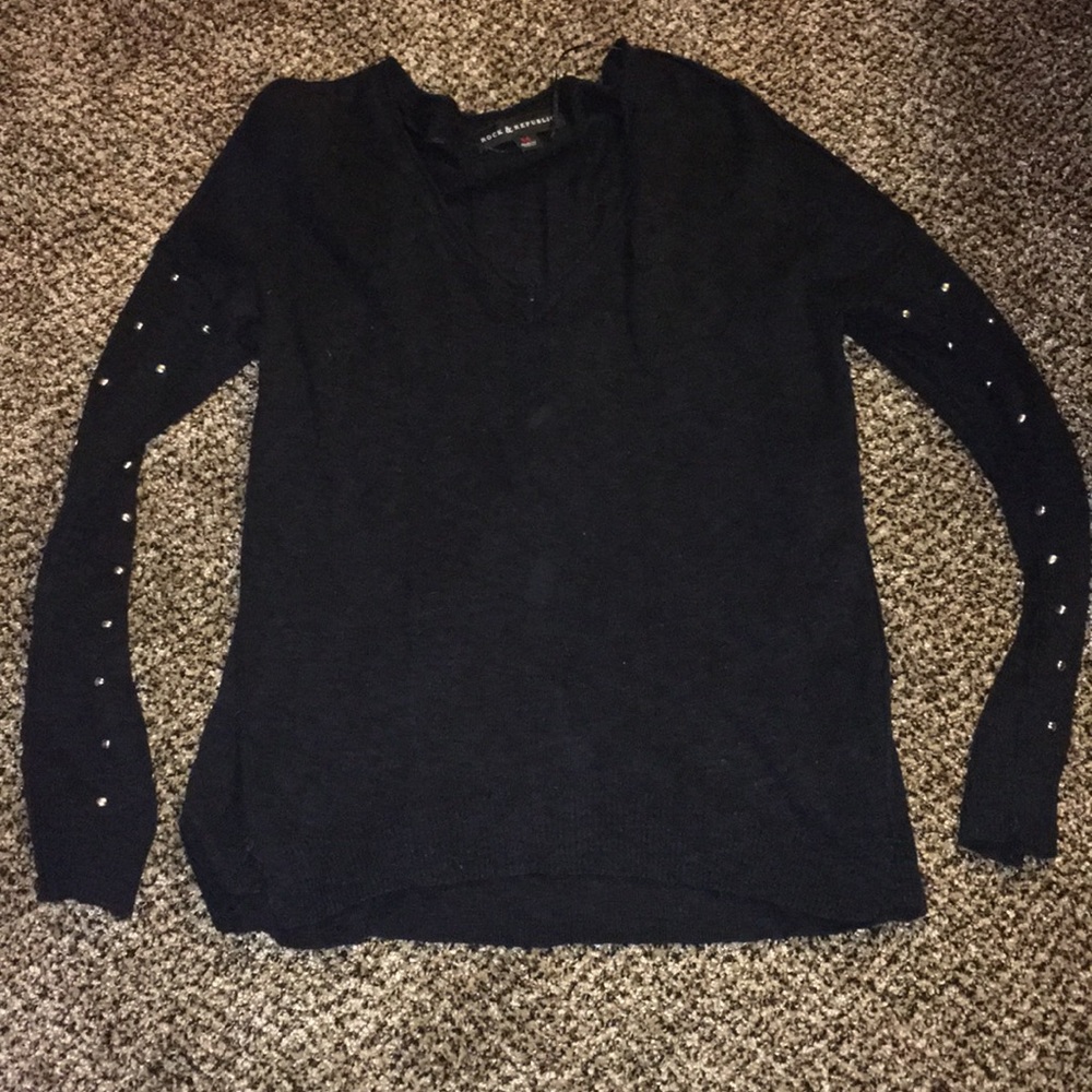 Rock and republic black embellished sweater