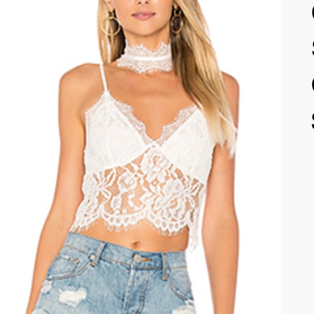 White bride lace shirt. Choker neck.