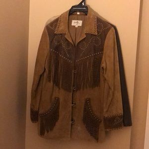 Women's western suede blazer