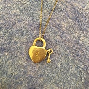Tiffany & Co lock and key necklace