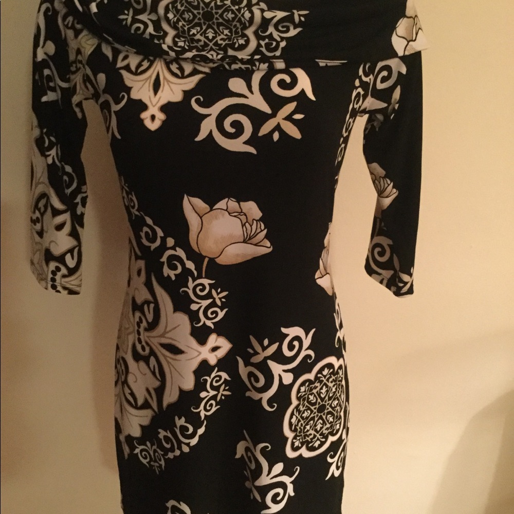 White House Black Market Black Floral Dress