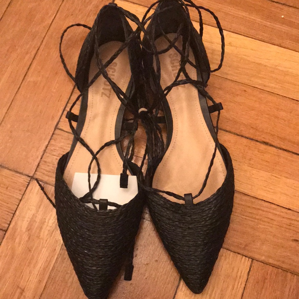 Never worn Shultz, lace up really  cute